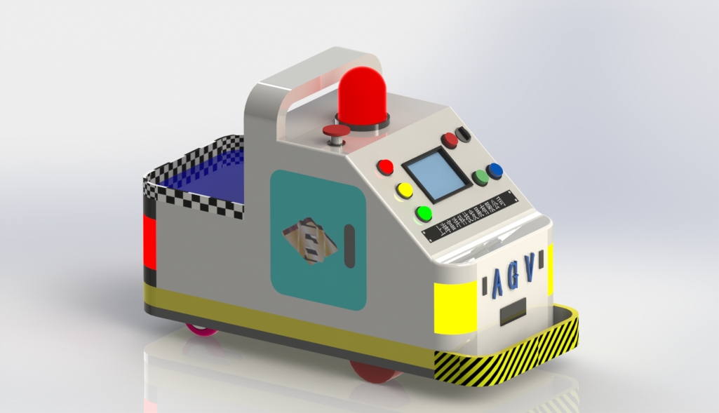 牵引式AGV小车3D模型