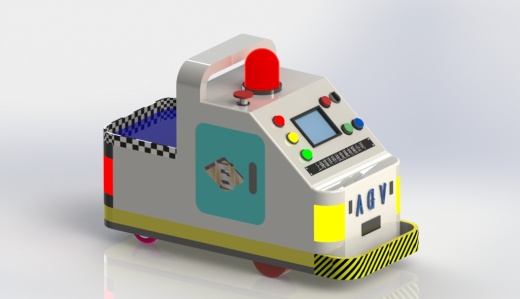 牵引式AGV小车3D模型缩略图