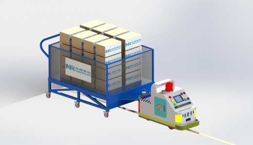 牵引式AGV小车3D模型缩略图