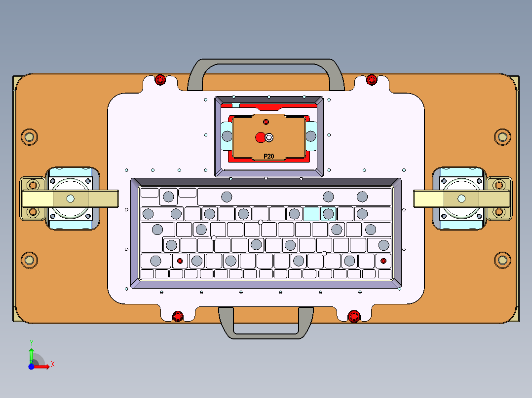 N500-T0P笔记本CNC工装夹具三维模型-CNC8前视图