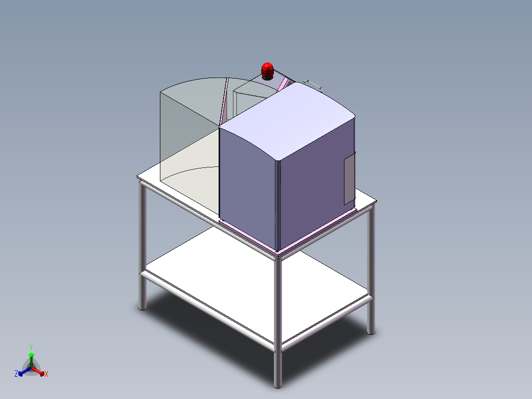 单个试管检测加载机sw22正等轴测图