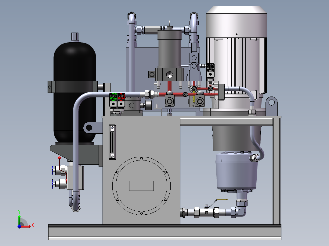 试验台设备液压站前视图