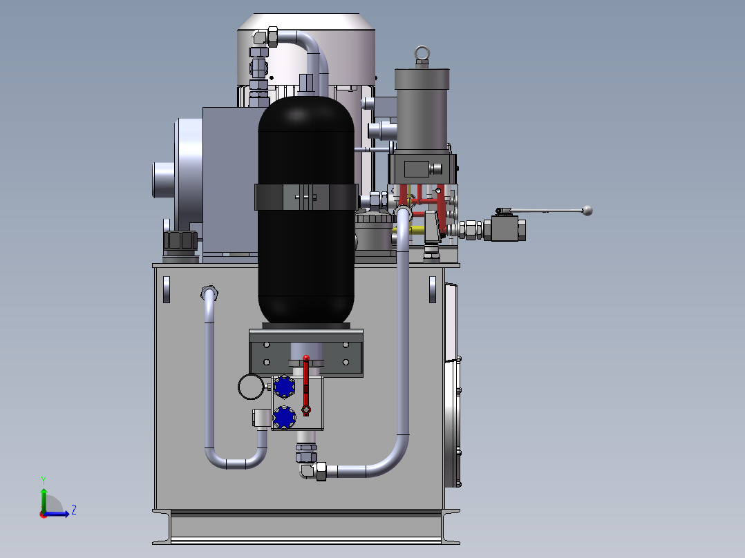 试验台设备液压站左视图