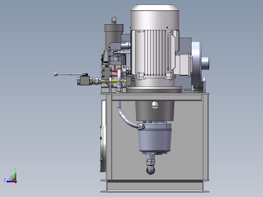 试验台设备液压站右视图