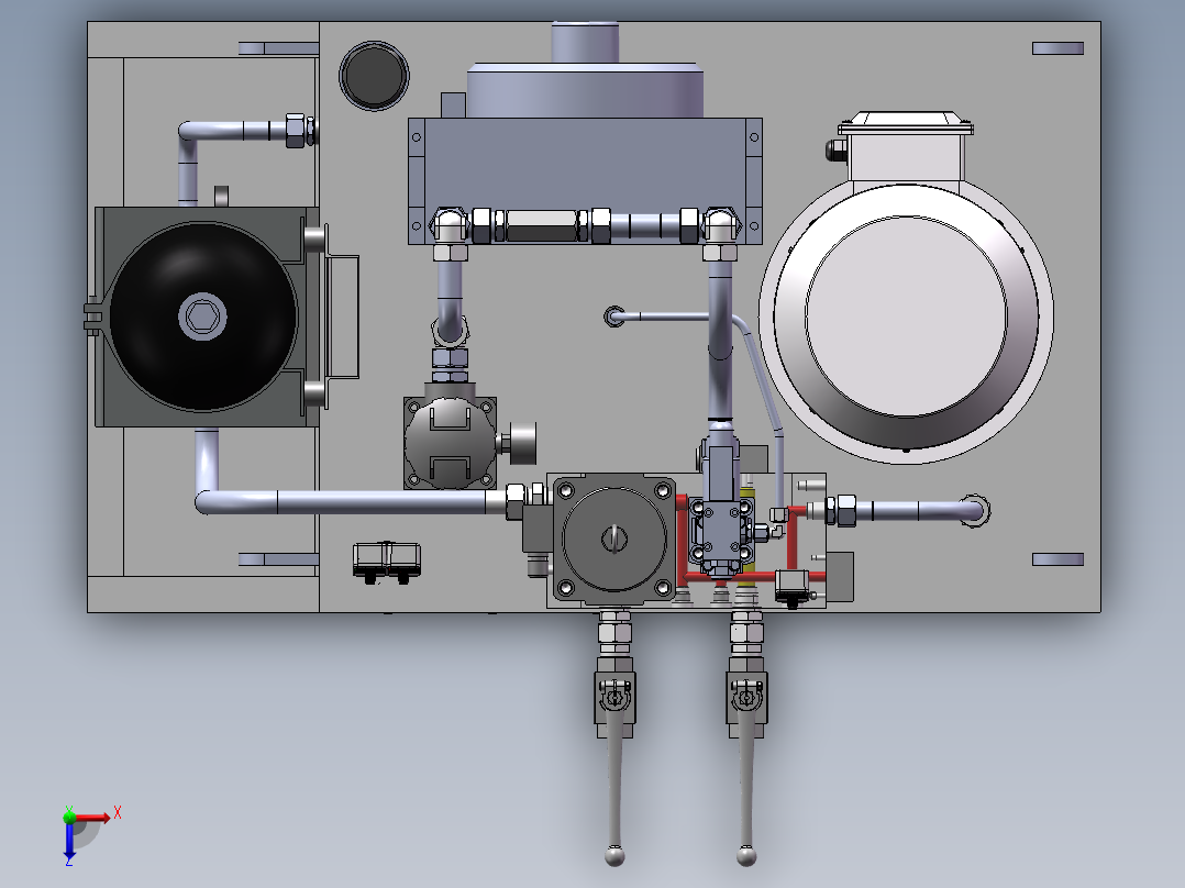 试验台设备液压站俯视图