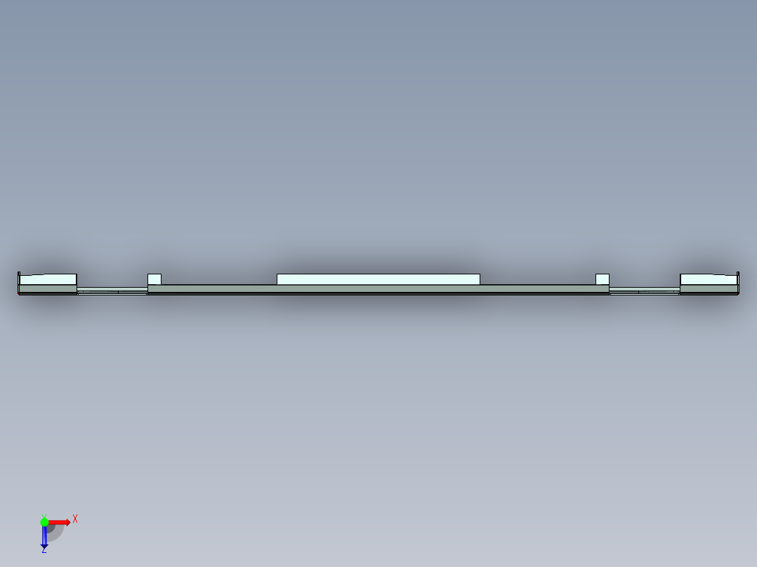 电脑外壳铣触摸框高光C角程序模型俯视图