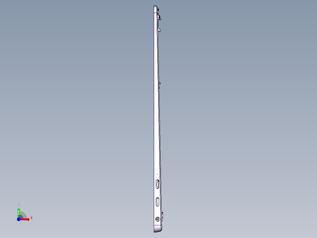 笔记本C壳铣侧孔程序模型前视图