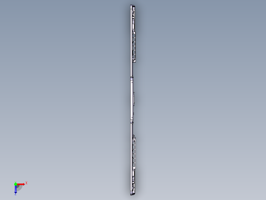 笔记本C壳铣侧孔程序模型俯视图