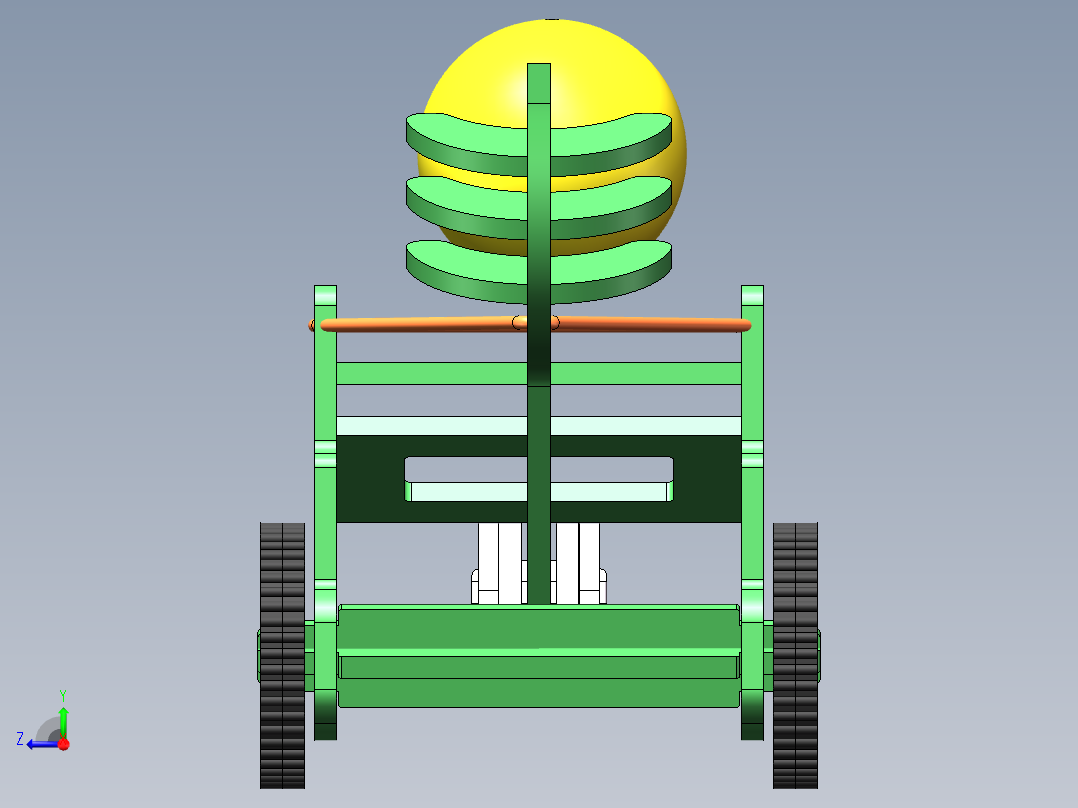 投球玩具车右视图