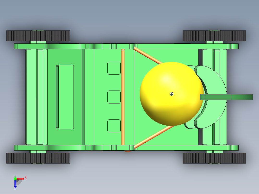 投球玩具车俯视图