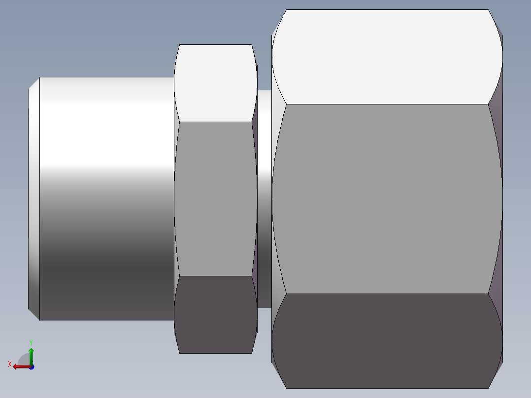 直通变径接头、2D-20-22后视图