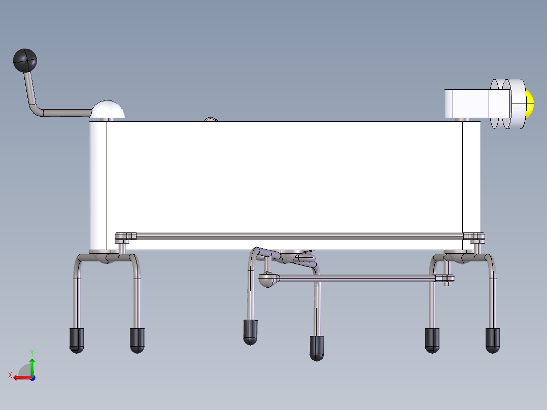 机械蟑螂爬行机构后视图