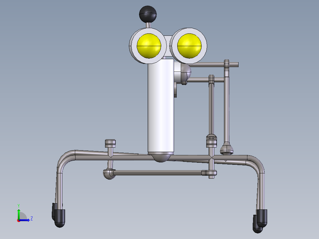机械蟑螂爬行机构左视图