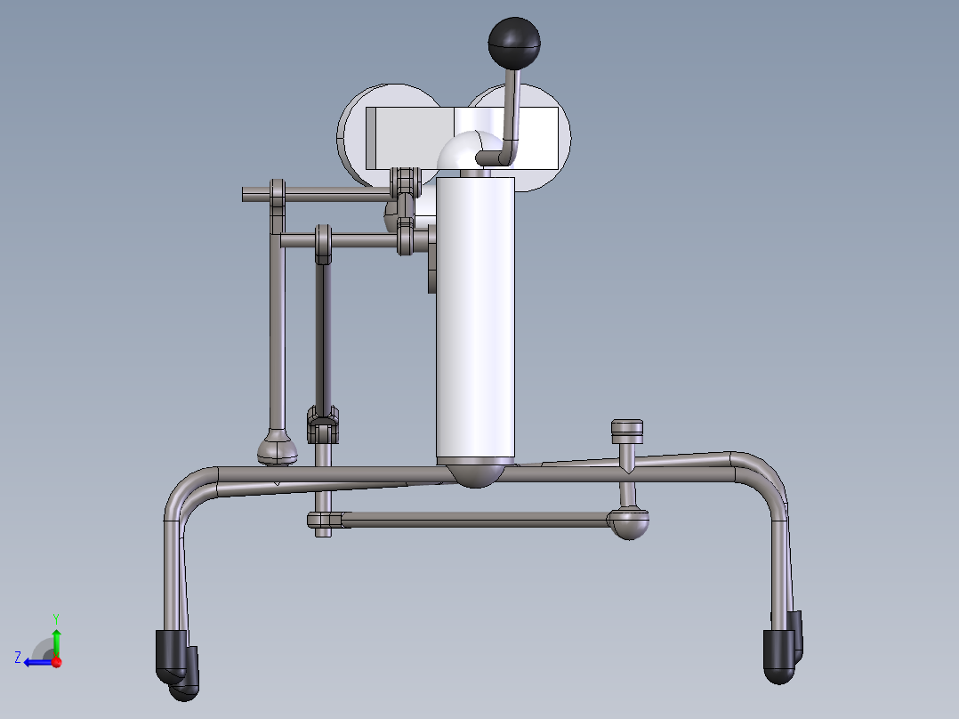机械蟑螂爬行机构右视图