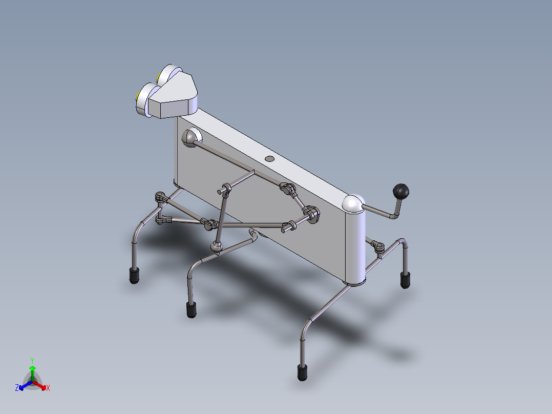 机械蟑螂爬行机构正等轴测图