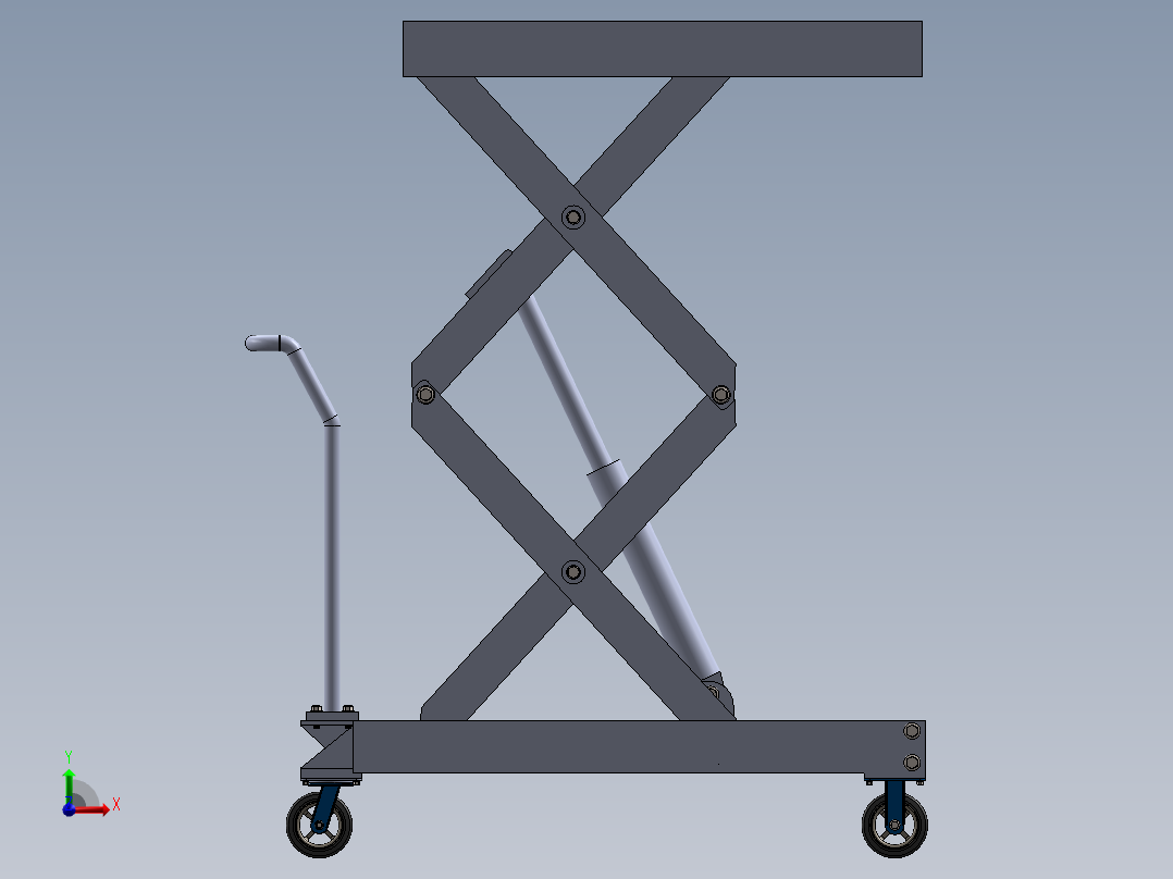 剪叉式升降机 、升降机(4)前视图