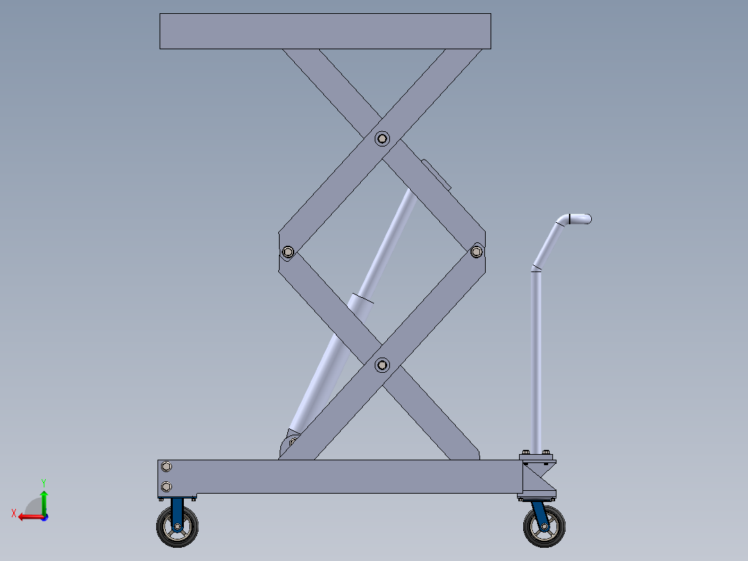 剪叉式升降机 、升降机(4)后视图