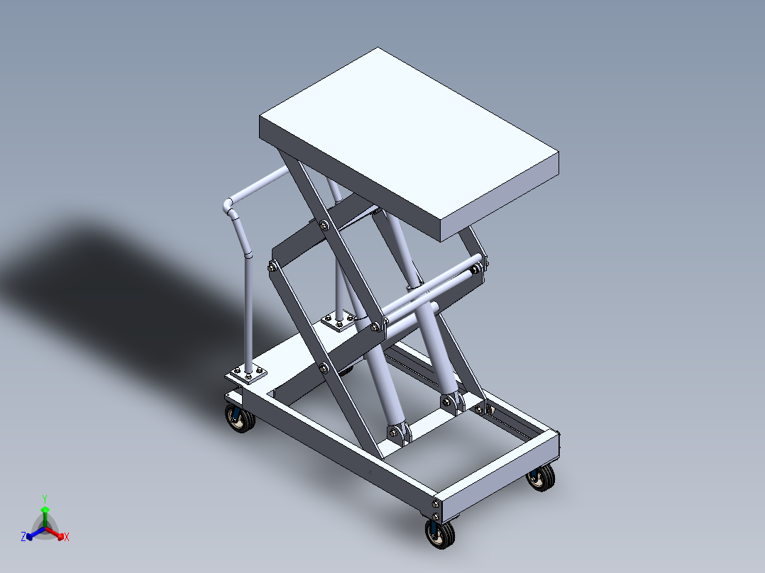 剪叉式升降机 、升降机(4)正等轴测图