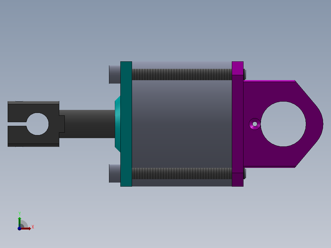 A0003688-转向横拉杆气缸（带后端安装 - 特殊前眼）100x25x41 毫米前视图