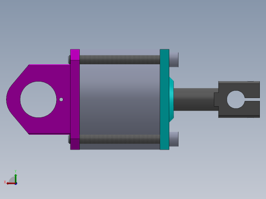A0003688-转向横拉杆气缸（带后端安装 - 特殊前眼）100x25x41 毫米后视缩略图