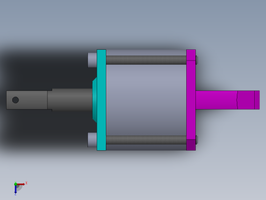 A0003688-转向横拉杆气缸（带后端安装 - 特殊前眼）100x25x41 毫米俯视缩略图