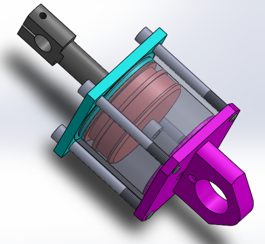 A0003688-转向横拉杆气缸（带后端安装 - 特殊前眼）100x25x41 毫米缩略图