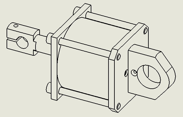 A0003688-转向横拉杆气缸（带后端安装 - 特殊前眼）100x25x41 毫米