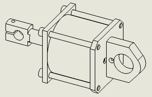 A0003688-转向横拉杆气缸（带后端安装 - 特殊前眼）100x25x41 毫米缩略图
