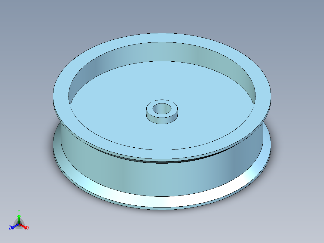 滑轮正等轴测图