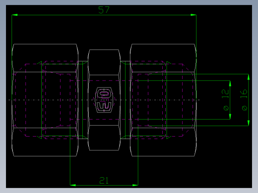 PARKER管接头EO Union G16SCF_front