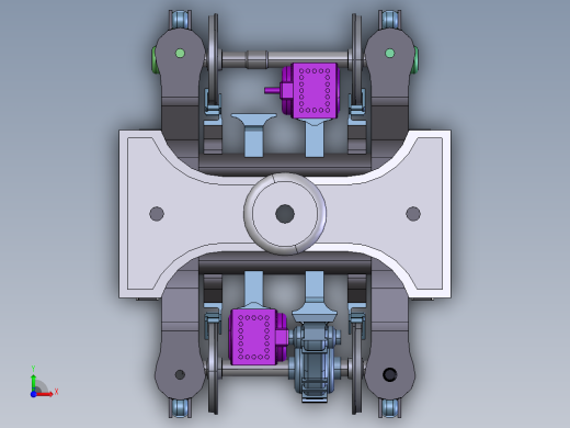 高速轨道车转向架前视缩略图