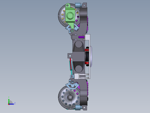 高速轨道车转向架左视缩略图