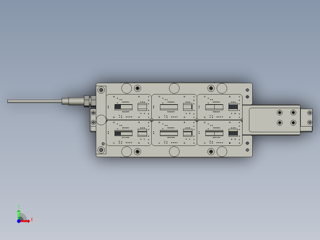 插件机PCB上料部件前视图