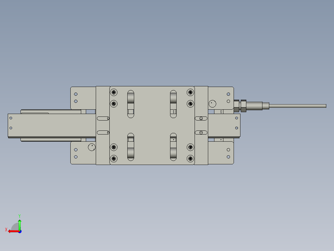 插件机PCB上料部件后视图