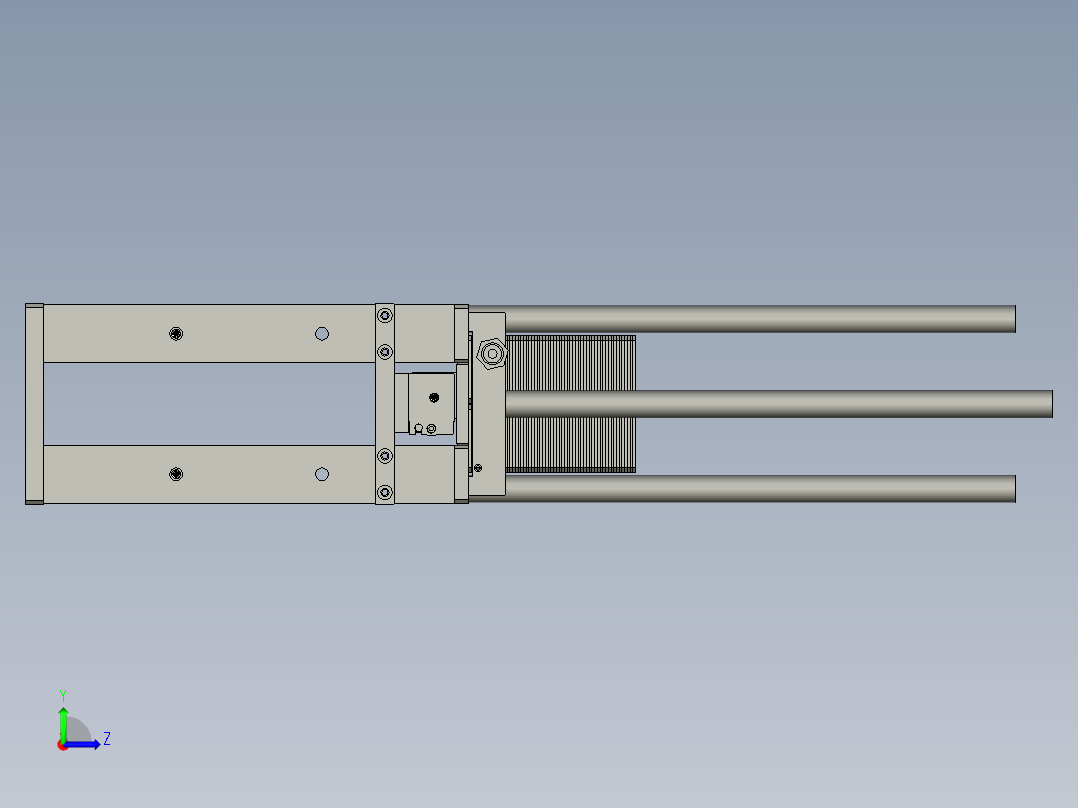 插件机PCB上料部件左视图
