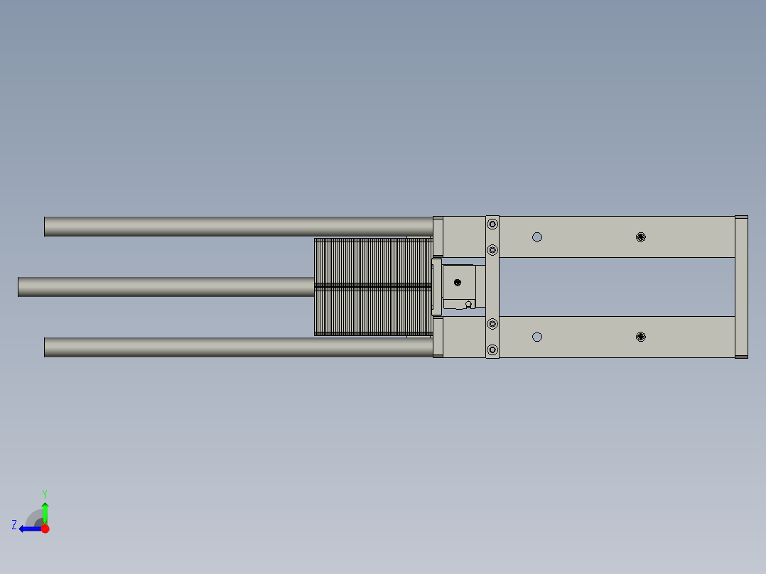 插件机PCB上料部件右视图