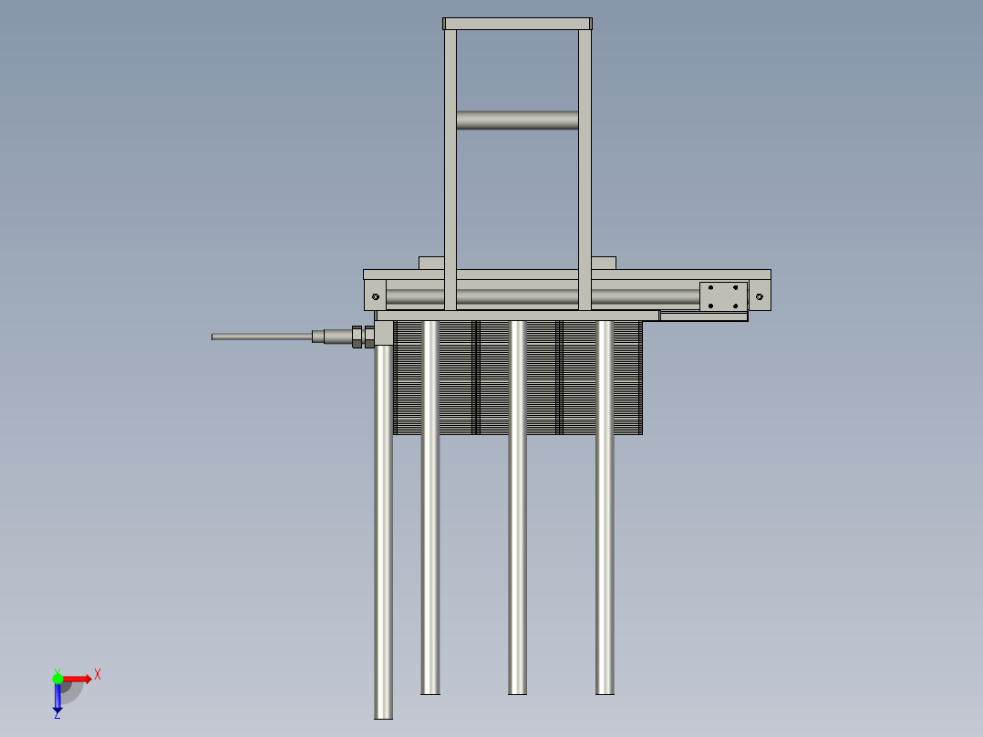 插件机PCB上料部件俯视图