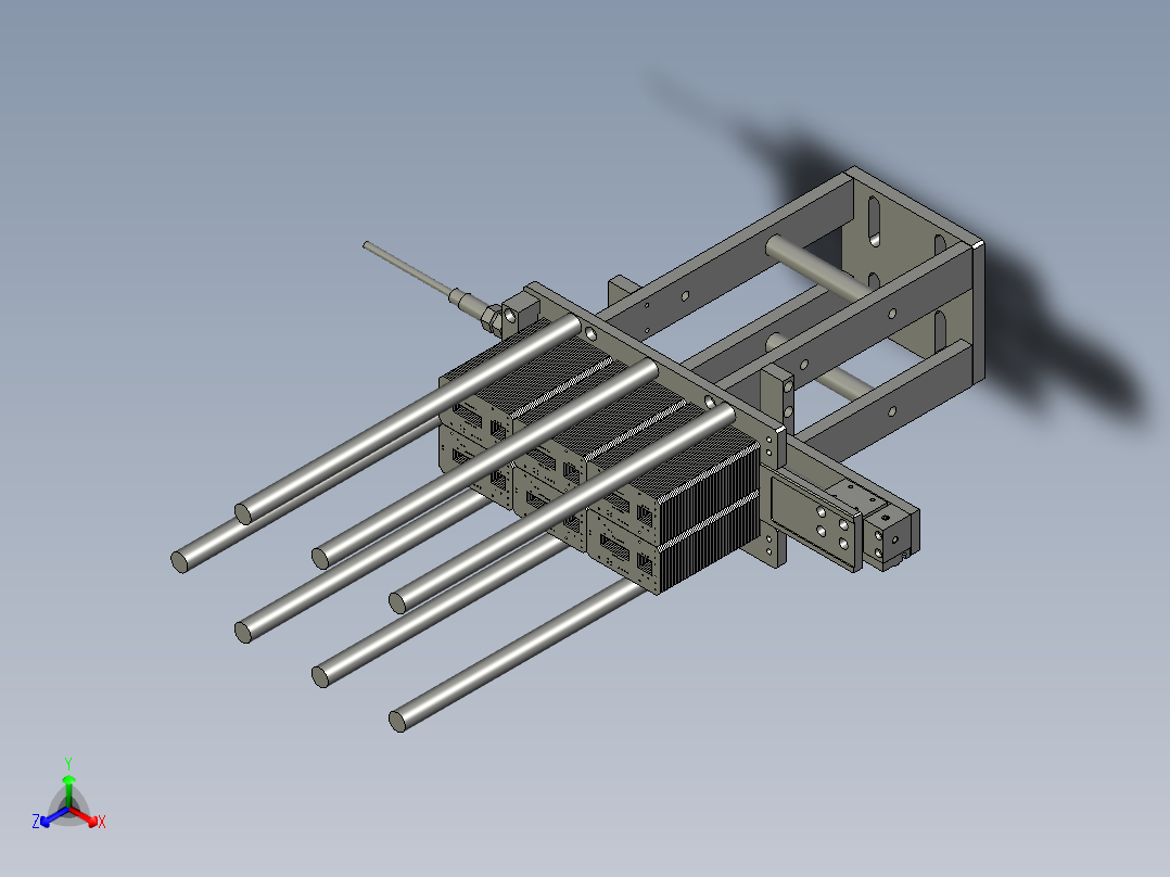 插件机PCB上料部件正等轴测图