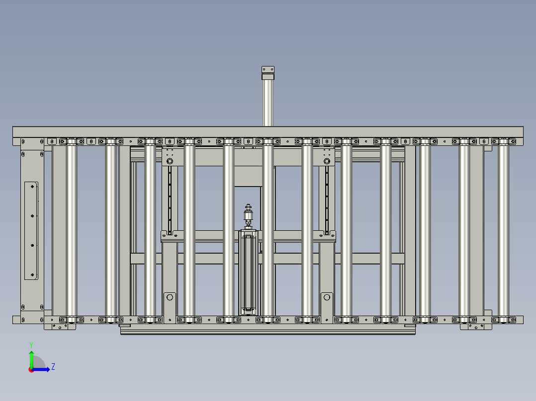 滚筒线移栽组件左视图