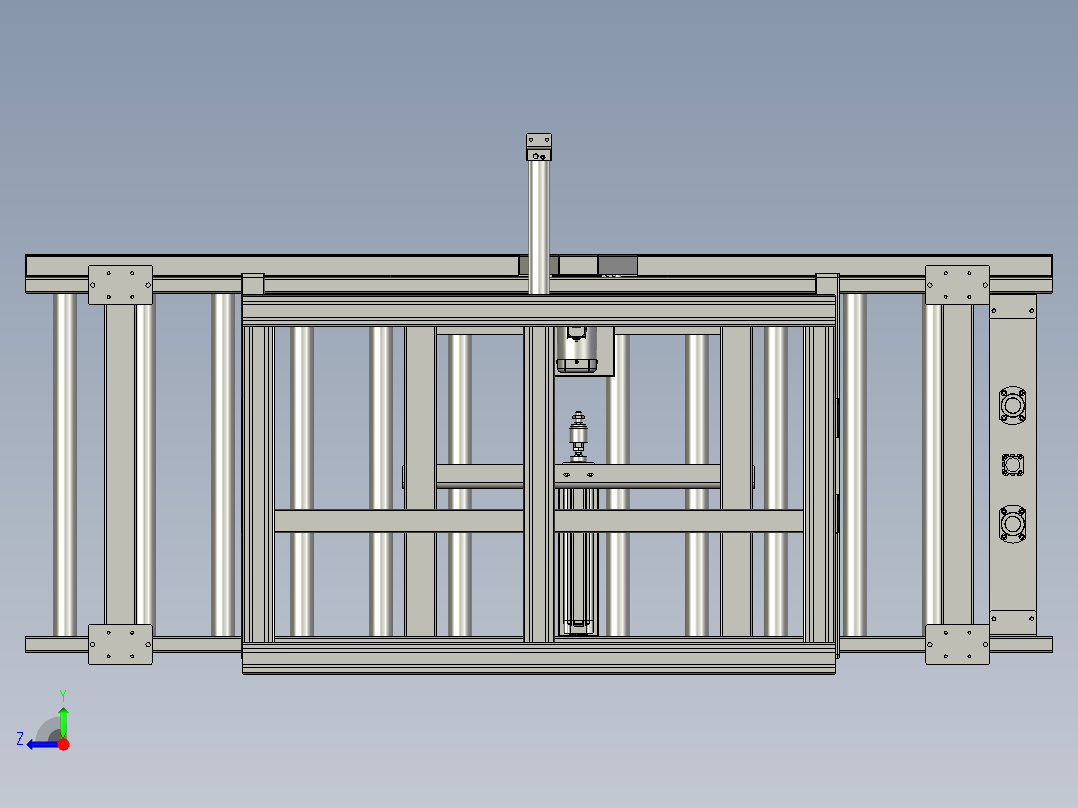 滚筒线移栽组件右视图
