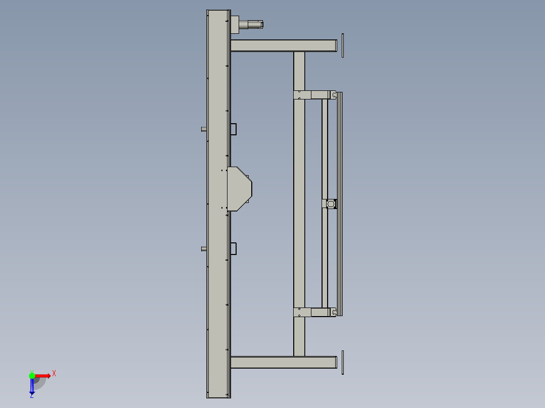 滚筒线移栽组件俯视图