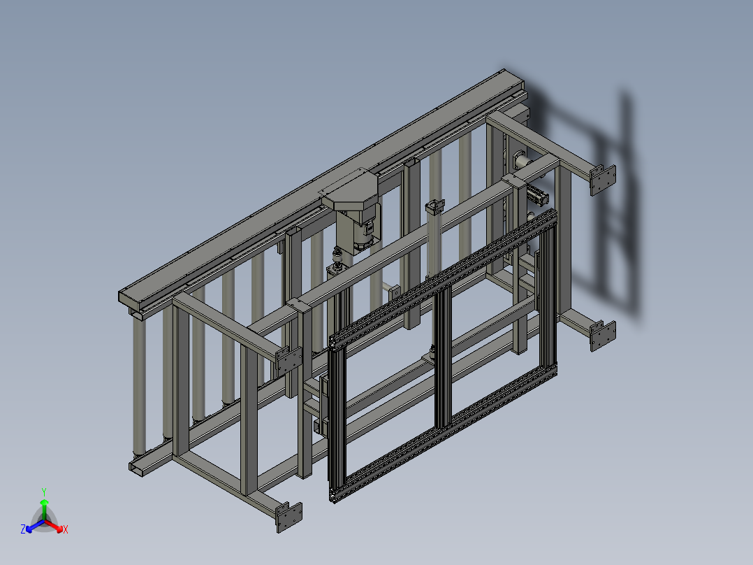 滚筒线移栽组件正等轴测图