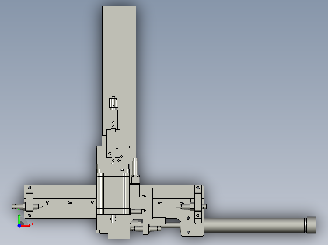 转轴后上料部件前视图