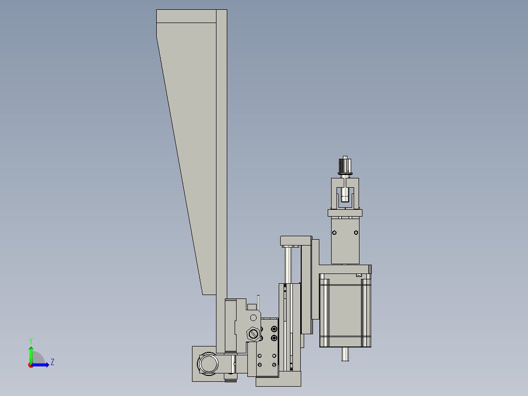 转轴后上料部件左视图