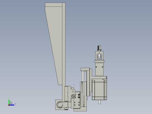 转轴后上料部件左视缩略图