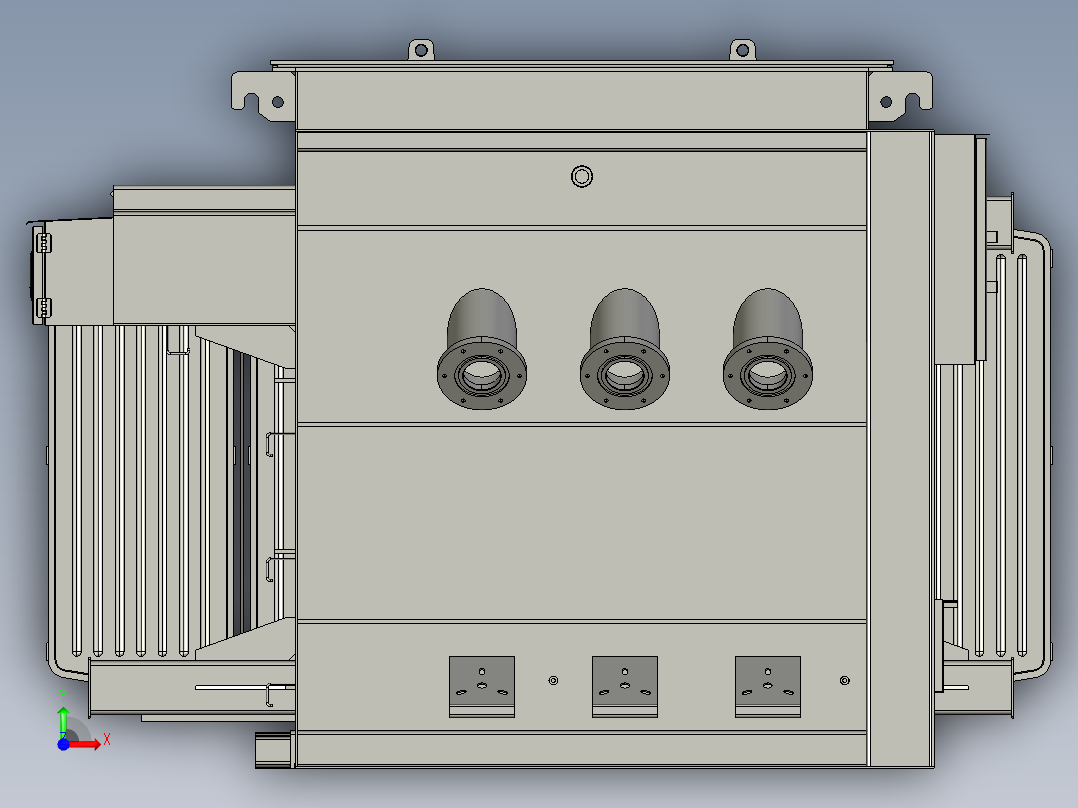 油浸式纯铜线电力变压器前视图