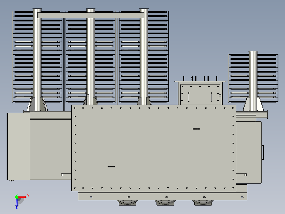 油浸式纯铜线电力变压器俯视图