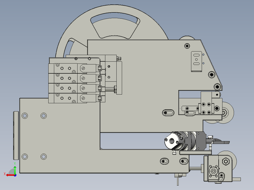 剥胶机构吊装-----后视图
