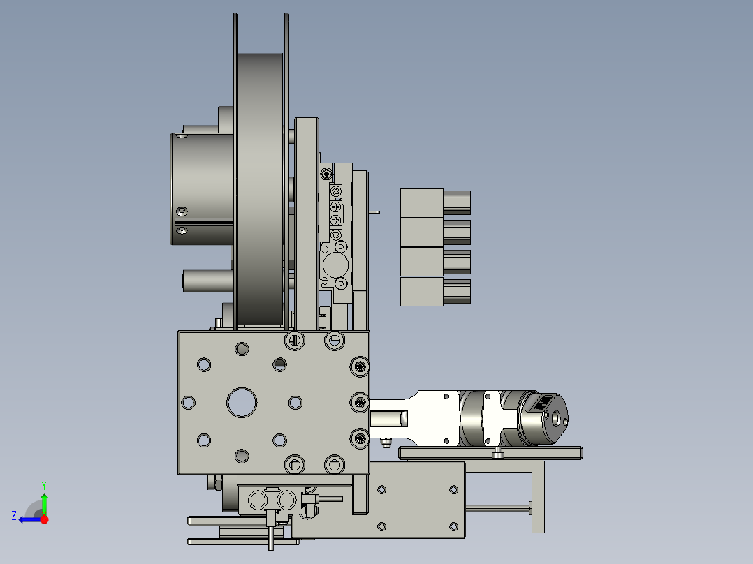剥胶机构吊装-----右视图