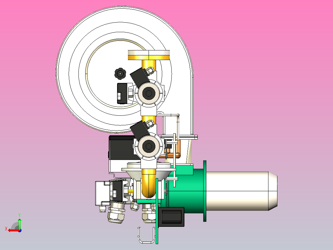 热空气燃烧器后视图